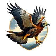 falcon spreading wings tattoo design idea