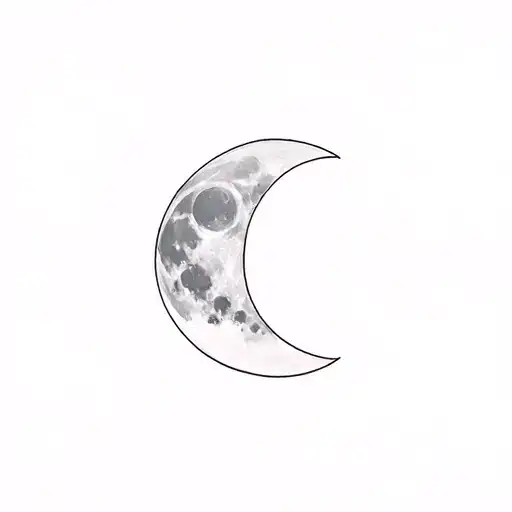 waxing gibbous moon next to waxing crescent moon tattoo design idea