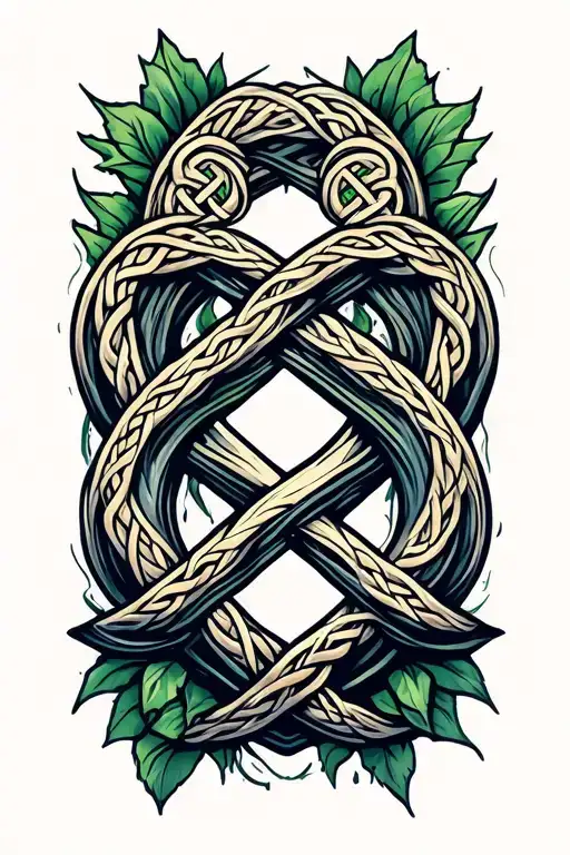 Celtic love knot tattoo design idea