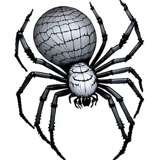 spider in a whimsical illustration. fine line tattoo tattoo design idea