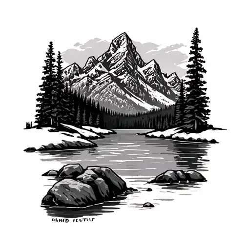 Grand Tetons tattoo design idea