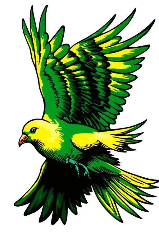 Dove flying tattoo design idea