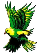 Dove flying tattoo design idea