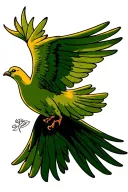 Dove flying tattoo design idea