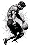 sports, action, movement, agility, strength, determination tattoo design idea