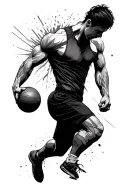 sports, action, movement, agility, strength, determination tattoo design idea