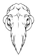 mammoth head tattoo design idea
