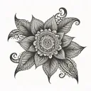 back tattoo henna inspired patterns tattoo design idea