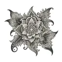 back tattoo henna inspired patterns tattoo design idea