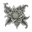 back tattoo henna inspired patterns tattoo design idea