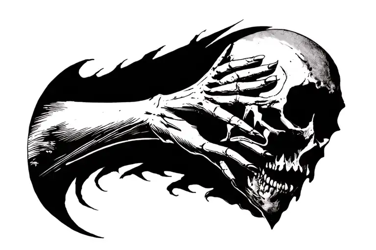 Uraboros tattoo with a severed head tattoo design idea