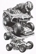 welding racecar tattoo design idea