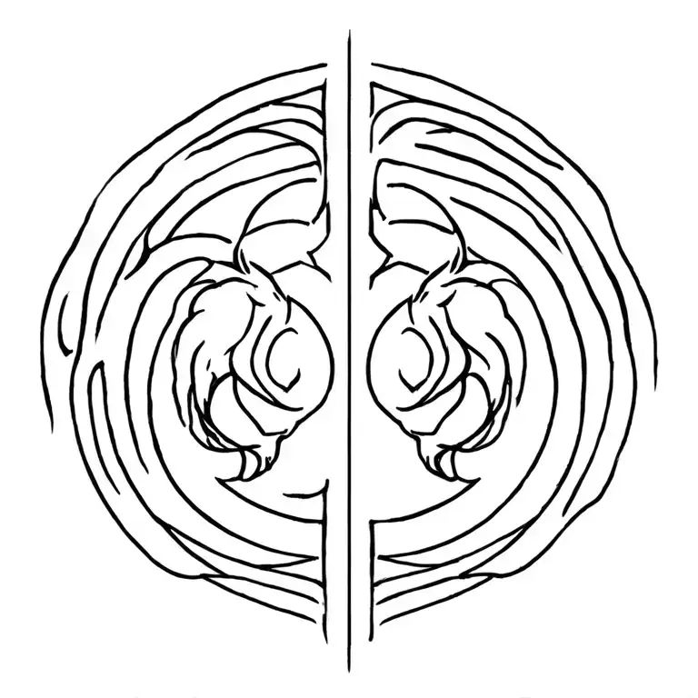 fine line, mystical, separate Taurus, Leo, and Virgo symbols in a vertical line tattoo design idea