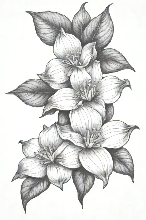 gardenia flower tattoo design idea