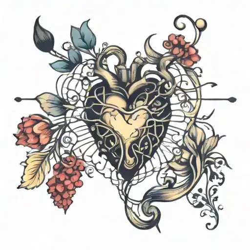 heartbeat line names subtly incorporated tattoo design idea