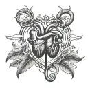 heartbeat line names subtly incorporated tattoo design idea