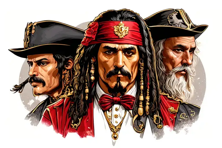 King Baldwin IV , Don Corleone , Scarface , Jack Sparrow , optimus prime ,  tattoo design idea