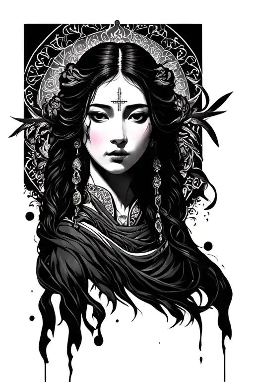 Korean christian tattoo design idea