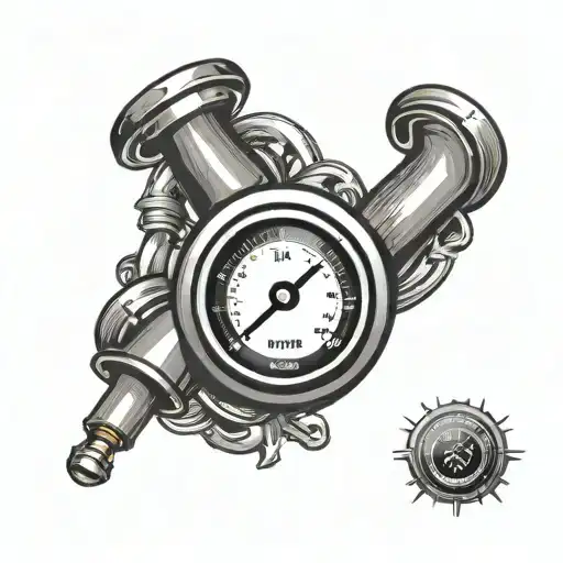 turbo pressure gauge tattoo design idea
