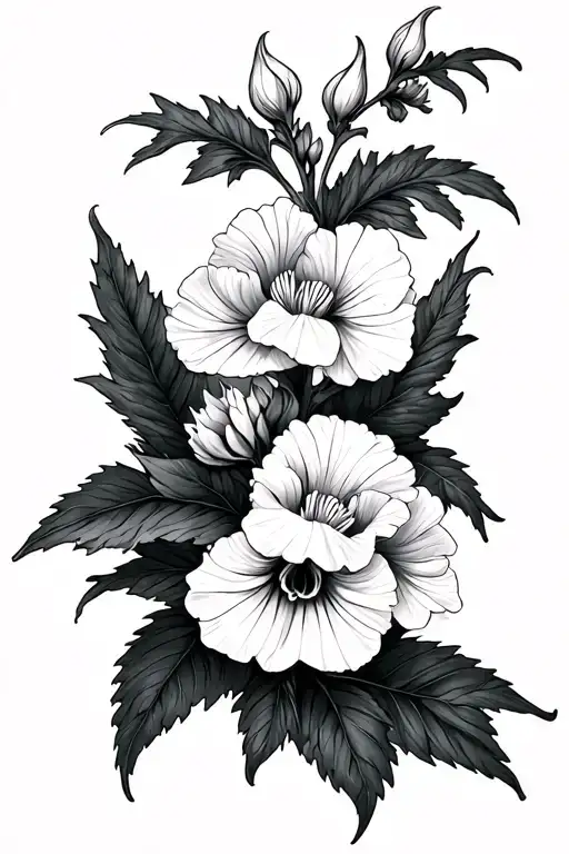 snapdragons tattoo design idea