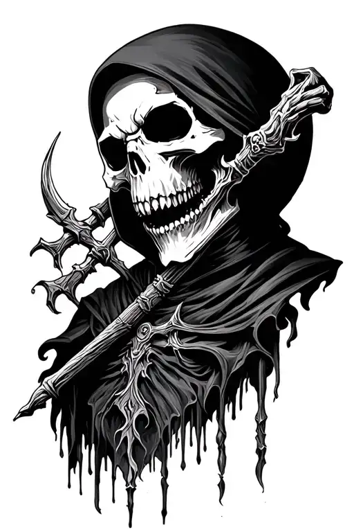grim reaper tattoo design idea
