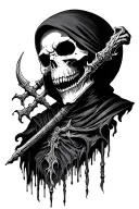 grim reaper tattoo design idea