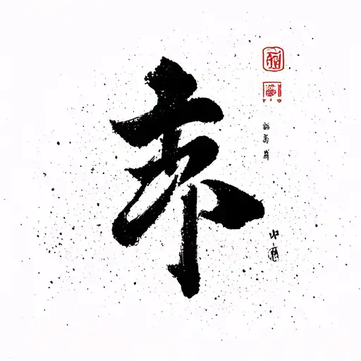 Japanese kanji 戦え, bold brushstroke style, black ink, tattoo design, gritty texture, scratched ink effect, minimalist tattoo design idea