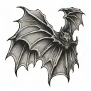 bat wings spread wide tattoo design idea