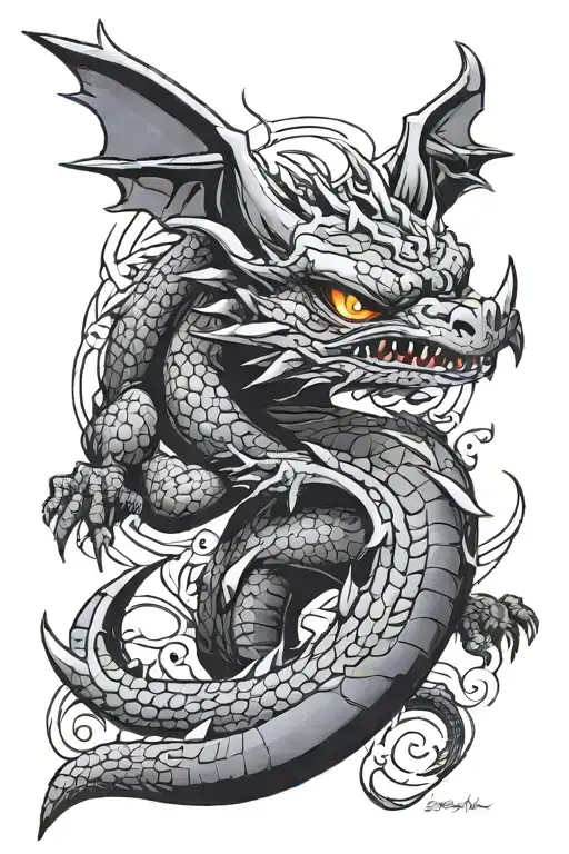 toothless Dragon, Dragonball Z 4 Star ball, Code Geass anime eye, berzerk Guts sword, tattoo design idea