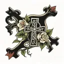 Cross with date of births instead branches. 10,23,2006  10,10,1971  05,17,2010  05,14,1976 tattoo design idea