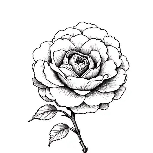 very small camellia japonica tattoo design idea