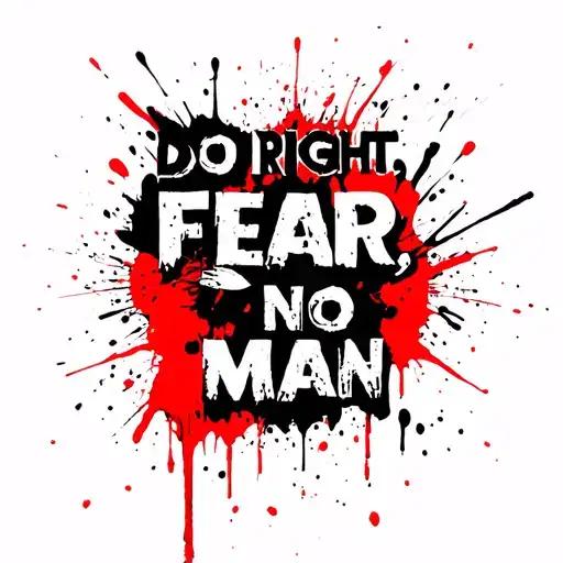 "Do right. Fear no man." quote written tattoo design idea