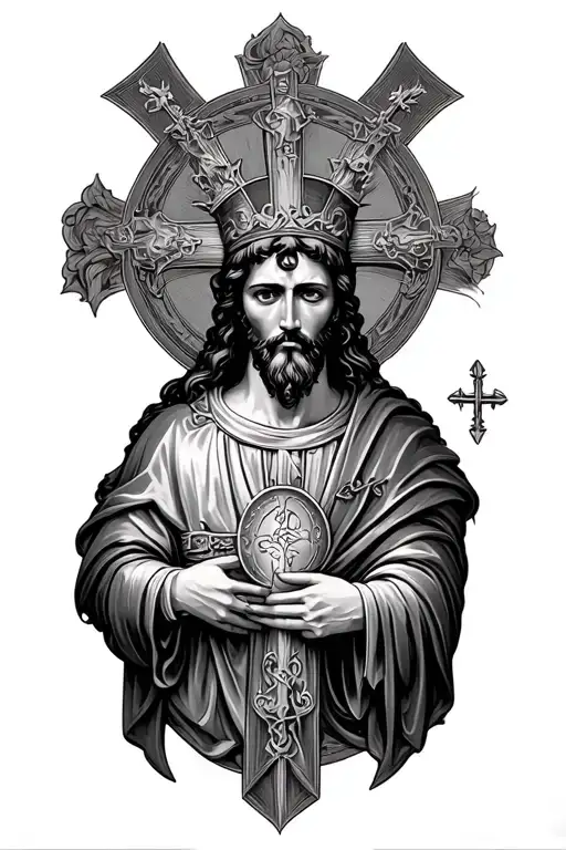 Saint Constantine sleeve tattoo design tattoo design idea