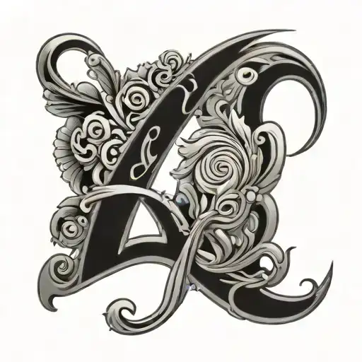 Aj Initials tattoo design idea