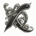 Aj Initials tattoo design idea