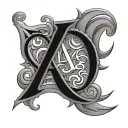 Aj Initials tattoo design idea