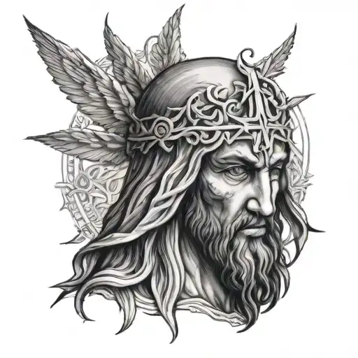 ave christus rex tattoo design idea