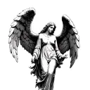 Biblically Accurate Angel tattoo design idea