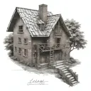 brick house being built tattoo design idea