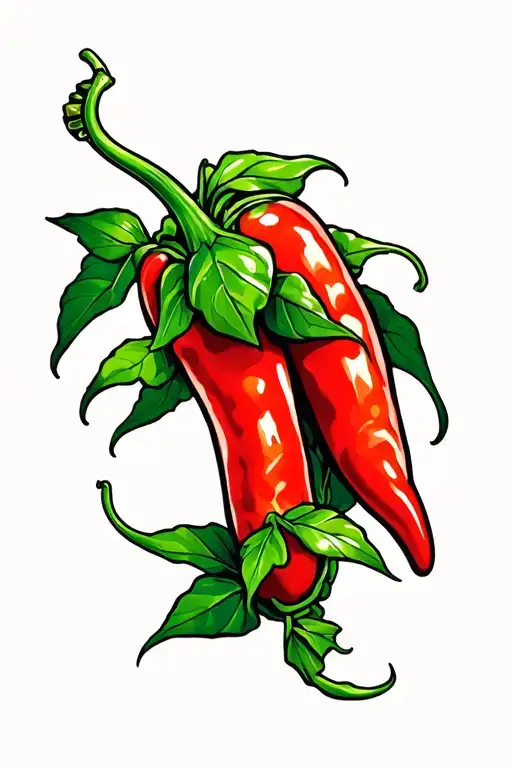 chilli pepper tattoo design idea