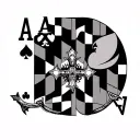 - [ ] Ace,Club,Spade, diamond - [ ] Crown - [ ] bow and arrow - [ ] moon - [ ] the maryland flag - [ ] cross with p tattoo design idea