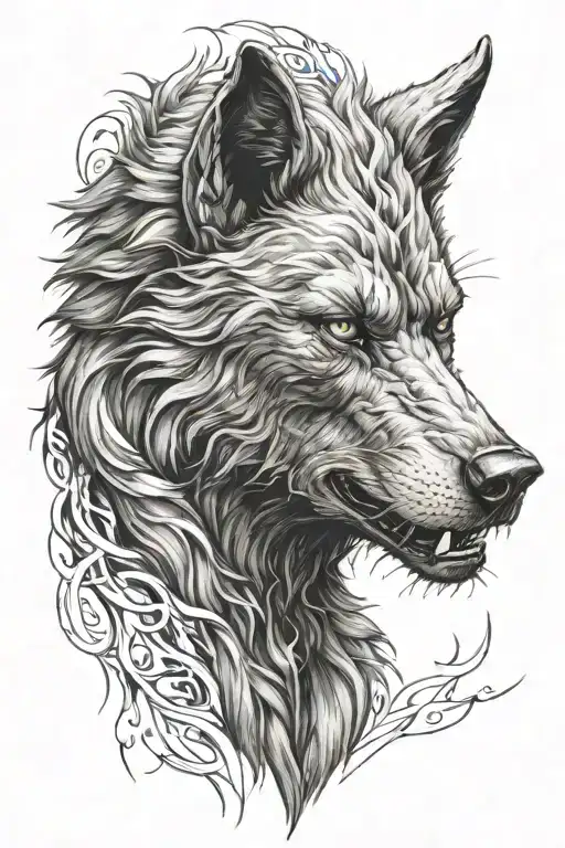 werewolf tattoo design idea