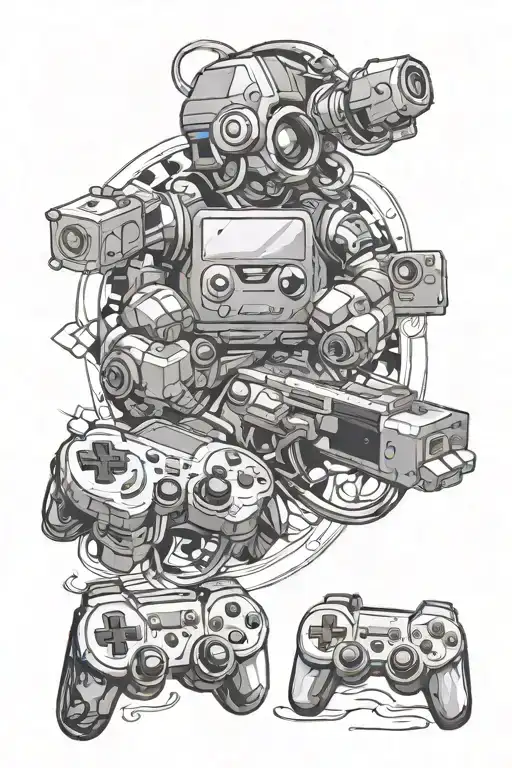 video games tattoo design idea