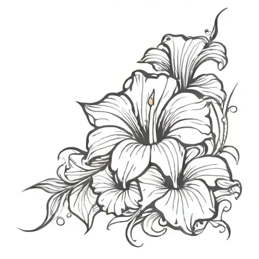 gods and fight demons morning glory tattoo design idea