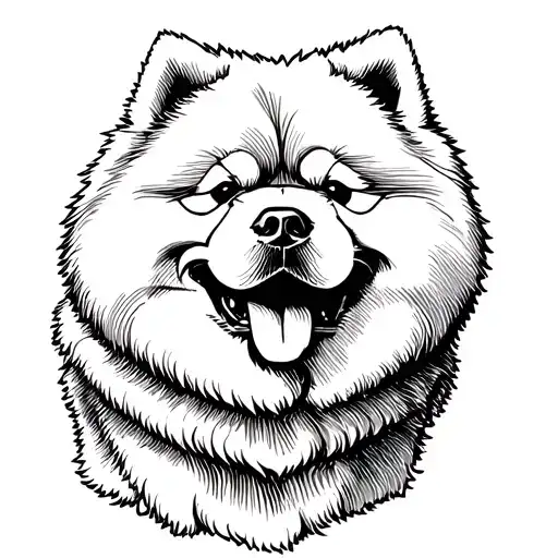 chow chow old school tattoo design idea