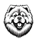 chow chow old school tattoo design idea