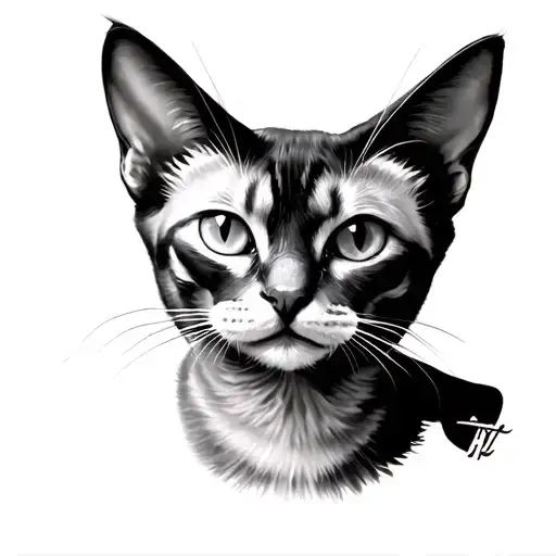 Sphynxt Cat tattoo design idea