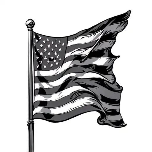 1776 Flag tattoo design idea
