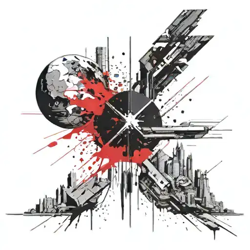 Ancient civilisations, Asteroid that caused mass extinction, the great flood, the matrix tattoo design idea