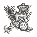Combine the West Ham United crest with a soccer ball in a dynamic and unique way tattoo design idea